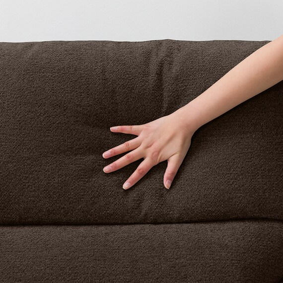 カウチソファ 布張りタイプ (LB033-2 右カウチ DBR) 9枚目画像