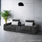 3人掛けセパレートソファ 収納テーブル付き 布張りタイプ (LB04 GY) 1枚目画像