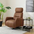 電動パーソナルチェア 本革(一部合成皮革)タイプ (LS03 NW BR) 1枚目画像