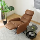 電動パーソナルチェア 本革(一部合成皮革)タイプ (LS03 NW BR) 2枚目画像