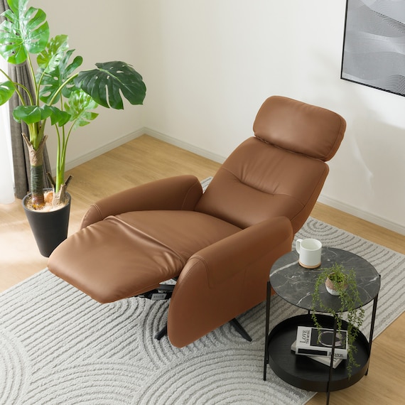 電動パーソナルチェア 本革(一部合成皮革)タイプ (LS03 NW BR) 2枚目画像