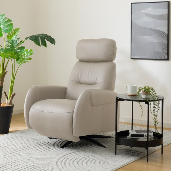 電動パーソナルチェア 本革(一部合成皮革)タイプ (LS03 NW LMO) 1枚目画像