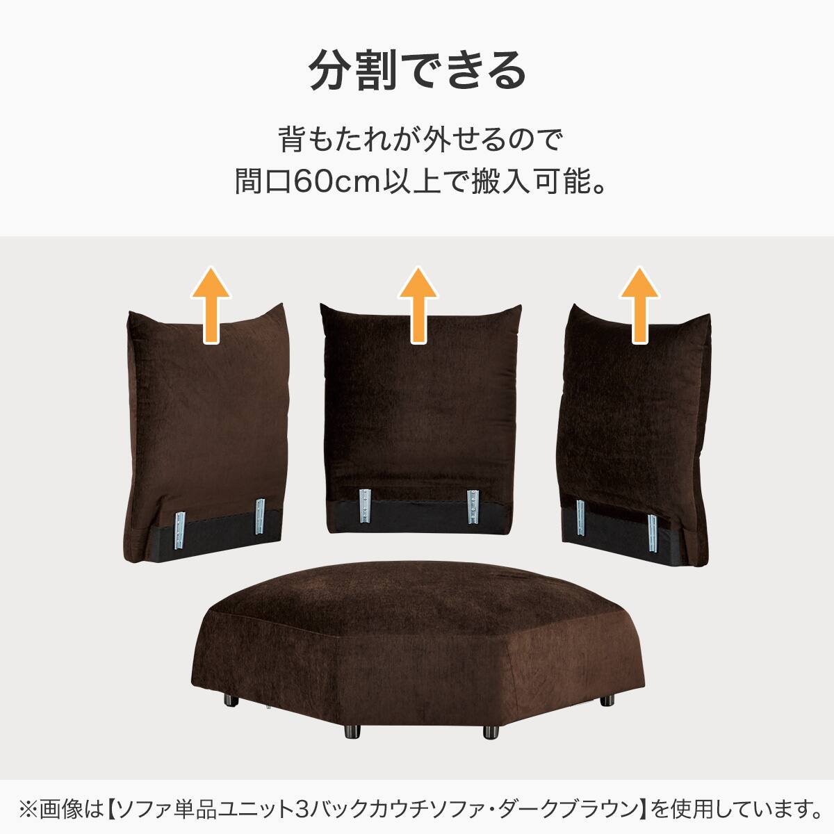 フェザークッションソファ ワイド3バックカウチセット 布張りタイプ