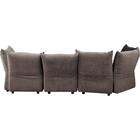 フェザークッションソファ ワイド3バックカウチセット 布張りタイプ (YH01 DGY) 4枚目画像