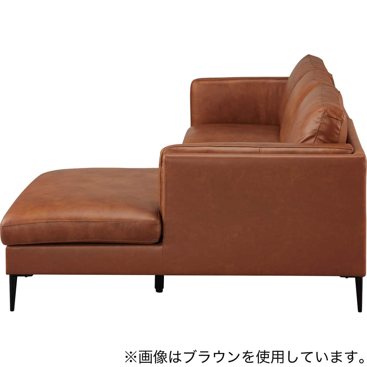カウチソファ 本革(一部合成皮革)タイプ (LB01 左カウチ DBR) | ニトリ