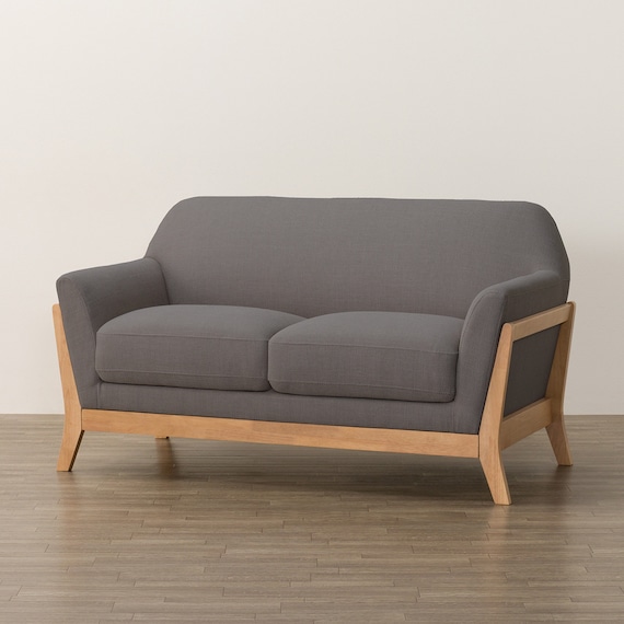 2人掛けソファ 布張りタイプ (IG02 DGY) 1枚目画像