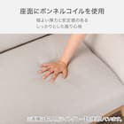 2人掛けソファ 布張りタイプ (IG02 DGY) 3枚目画像