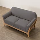 2人掛けソファ 布張りタイプ (IG02 DGY) 5枚目画像