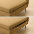 広い座面のゆったり コーナーソファ + 3人掛けソファ2台セット 布張りタイプ (MS01 コーナー/3P×2 YE) 29枚目画像