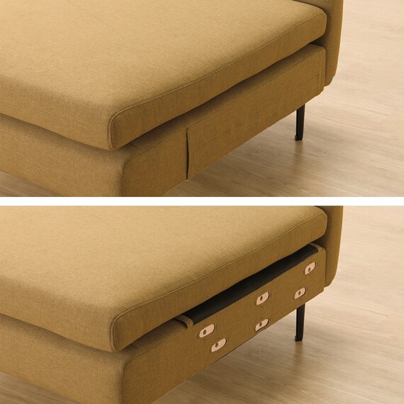 広い座面のゆったり コーナーソファ + 3人掛けソファ2台セット 布張りタイプ (MS01 コーナー/3P×2 YE) 29枚目画像