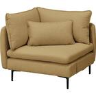 広い座面のゆったり コーナーソファ + 3人掛けソファ2台セット 布張りタイプ (MS01 コーナー/3P×2 YE) 33枚目画像