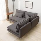 傷・汚れに強い 広い座面のゆったり コーナーソファ + 1人掛けソファ2台セット 布張りタイプ (MS01 コーナー/1P×2 Nシールド MGY) 15枚目画像