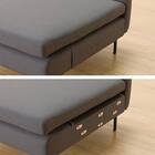 傷・汚れに強い 広い座面のゆったり コーナーソファ + 1人掛けソファ2台セット 布張りタイプ (MS01 コーナー/1P×2 Nシールド MGY) 29枚目画像