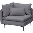 傷・汚れに強い 広い座面のゆったり コーナーソファ + 1人掛けソファ2台セット 布張りタイプ (MS01 コーナー/1P×2 Nシールド MGY) 33枚目画像