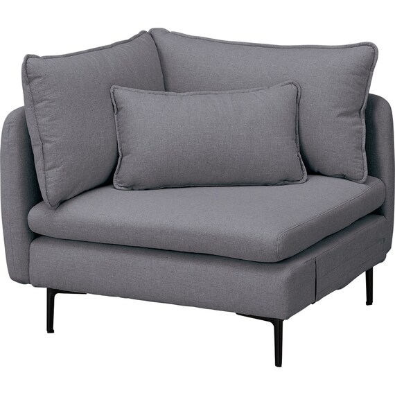 傷・汚れに強い 広い座面のゆったり コーナーソファ + 1人掛けソファ2台セット 布張りタイプ (MS01 コーナー/1P×2 Nシールド MGY) 33枚目画像