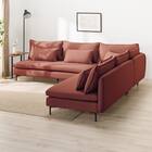 傷・汚れに強い 広い座面のゆったり コーナーソファ + 3人掛けソファ2台セット 布張りタイプ (MS01 コーナー/3P×2 Nシールド RE) 14枚目画像