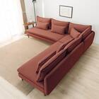 傷・汚れに強い 広い座面のゆったり コーナーソファ + 3人掛けソファ2台セット 布張りタイプ (MS01 コーナー/3P×2 Nシールド RE) 15枚目画像