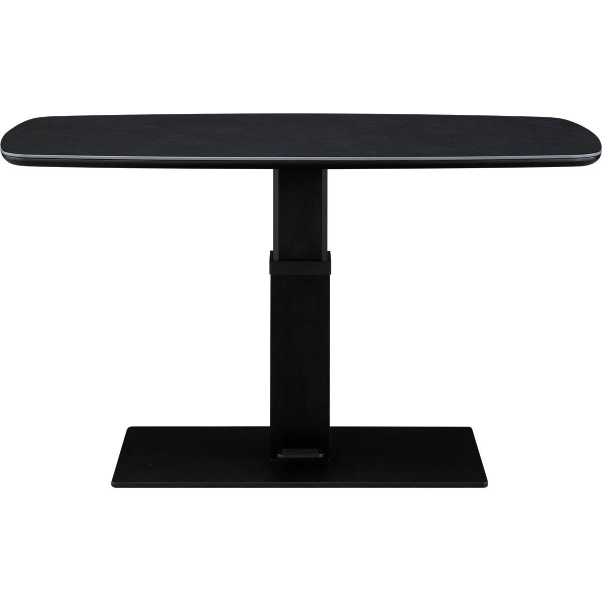 T-200 リサイクル品 昇降式テーブル W1200xD600xH330～760mm 昇降テーブル 楕円形 (TT02-2 120 BK) | ニトリネット【公式】 家具