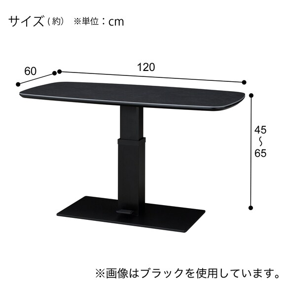 昇降テーブル 楕円形 (TT02-2 120 BK) | ニトリネット【公式】 家具 