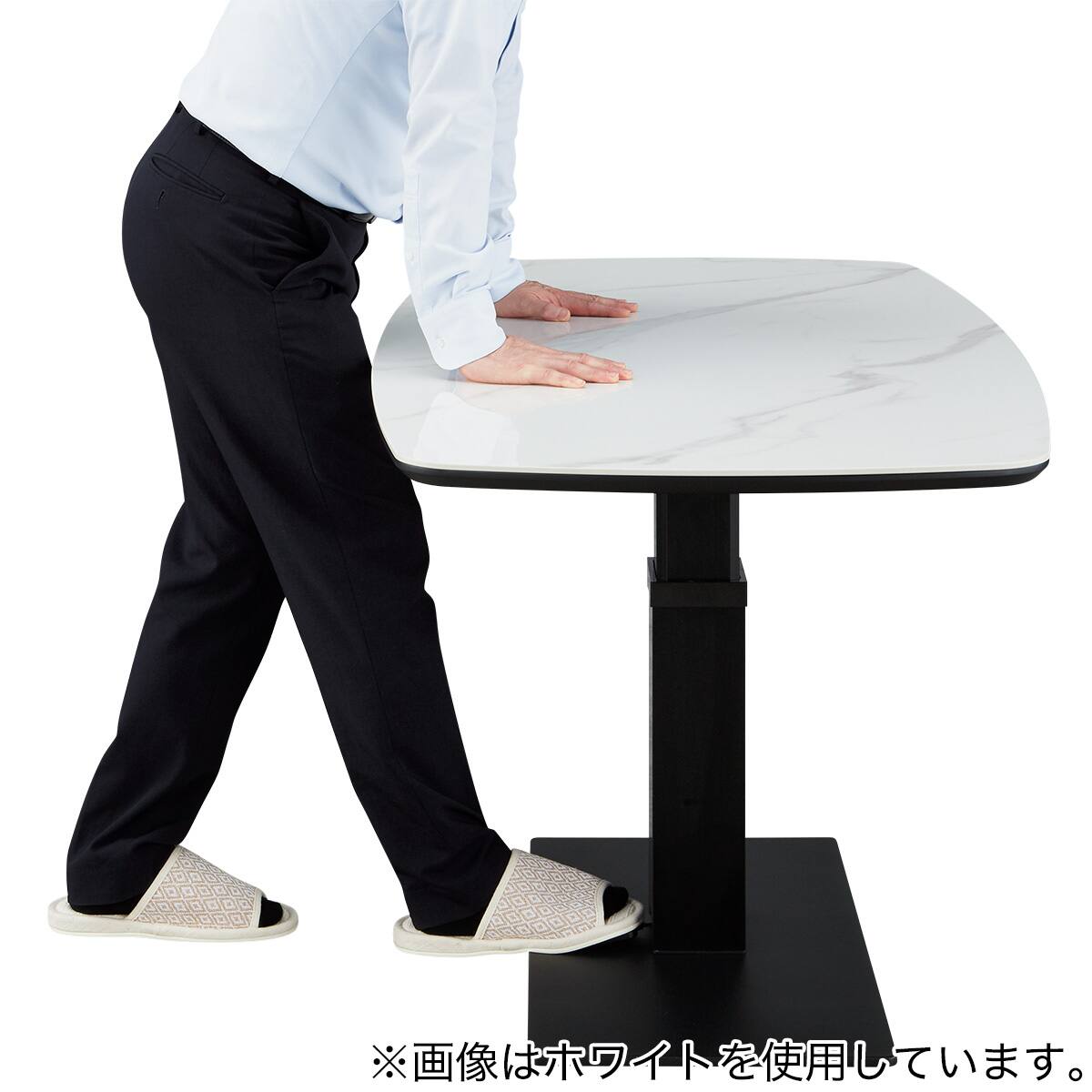 昇降テーブル 楕円形 (TT02-2 140 BK) | ニトリネット【公式】 家具