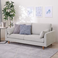 【選べる素材】3人掛けソファ 布張りタイプ (CS03 両肘あり 通常/Nシールド)