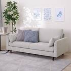 3人掛けソファ 布張りタイプ (CS03 両肘 LGY/木脚MBR) 1枚目画像