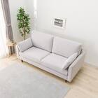 3人掛けソファ 布張りタイプ (CS03 両肘 LGY/木脚MBR) 7枚目画像