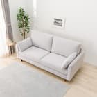 3人掛けソファ 布張りタイプ (CS03 両肘 LGY/木脚MBR) 7枚目画像