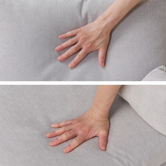 3人掛けソファ 布張りタイプ (CS03 両肘 LGY/木脚MBR) 11枚目画像