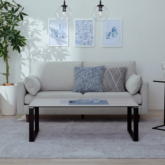 3人掛けソファ 布張りタイプ (CS03 両肘 LGY/木脚MBR) 16枚目画像