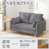 2人掛けソファ 布張りタイプ (CS03 両肘あり 通常/Nシールド)