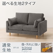 2人掛けソファ 布張りタイプ (CS03 両肘あり 通常/Nシールド)