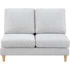 傷・汚れに強い 2人掛けソファ 布張りタイプ (CS03 Nシールド 肘なし LGY/木脚LBR) 9枚目画像