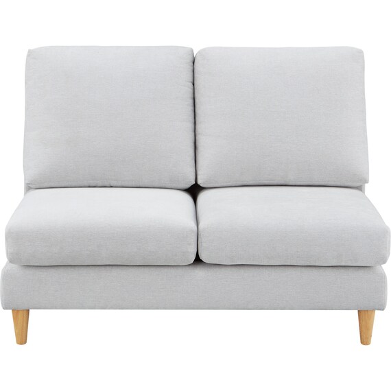 傷・汚れに強い 2人掛けソファ 布張りタイプ (CS03 Nシールド 肘なし LGY/木脚LBR) 9枚目画像