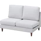 傷・汚れに強い 2人掛けソファ + スツール + ヘッドレスト1個セット 布張りタイプ (CS03 Nシールド 肘なし LGY/木脚MBR) 9枚目画像