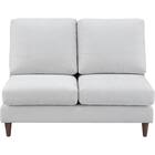 傷・汚れに強い 2人掛けソファ + スツール + ヘッドレスト1個セット 布張りタイプ (CS03 Nシールド 肘なし LGY/木脚MBR) 10枚目画像