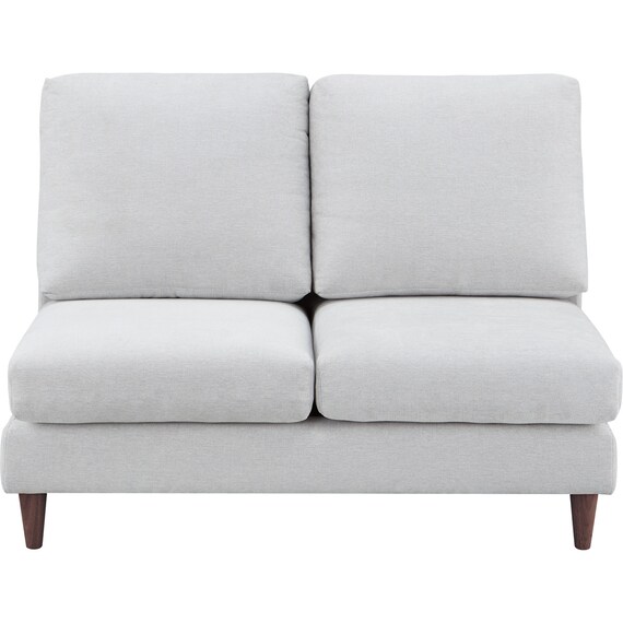 傷・汚れに強い 2人掛けソファ + スツール + ヘッドレスト1個セット 布張りタイプ (CS03 Nシールド 肘なし LGY/木脚MBR) 10枚目画像