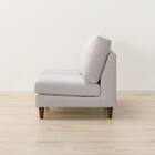 傷・汚れに強い 2人掛けソファ + スツール + ヘッドレスト1個セット 布張りタイプ (CS03 Nシールド 肘なし LGY/木脚MBR) 11枚目画像