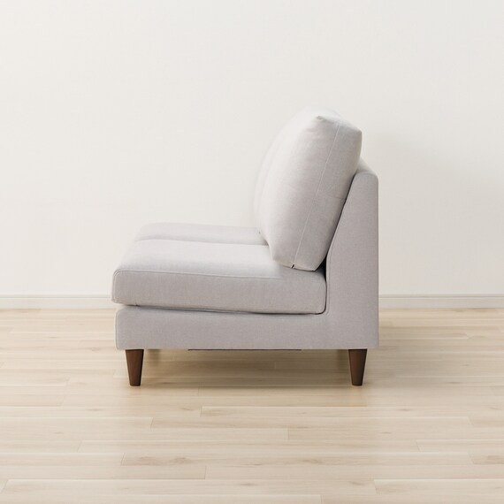 傷・汚れに強い 2人掛けソファ + スツール + ヘッドレスト1個セット 布張りタイプ (CS03 Nシールド 肘なし LGY/木脚MBR) 11枚目画像