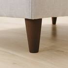 傷・汚れに強い 2人掛けソファ + スツール + ヘッドレスト1個セット 布張りタイプ (CS03 Nシールド 肘なし LGY/木脚MBR) 14枚目画像