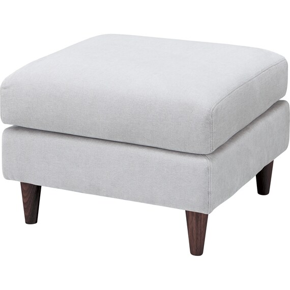 傷・汚れに強い 2人掛けソファ + スツール + ヘッドレスト1個セット 布張りタイプ (CS03 Nシールド 肘なし LGY/木脚MBR) 16枚目画像