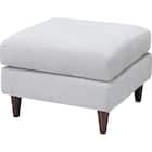 傷・汚れに強い 2人掛けソファ + スツール + ヘッドレスト1個セット 布張りタイプ (CS03 Nシールド 肘なし LGY/木脚MBR) 16枚目画像