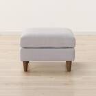 傷・汚れに強い 2人掛けソファ + スツール + ヘッドレスト1個セット 布張りタイプ (CS03 Nシールド 肘なし LGY/木脚MBR) 17枚目画像