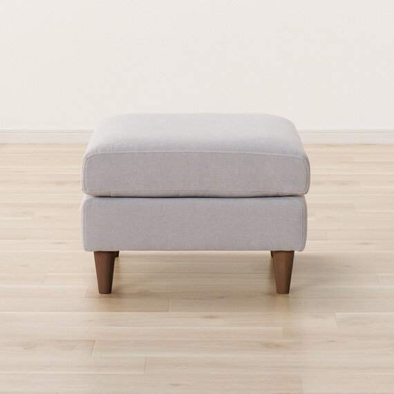 傷・汚れに強い 2人掛けソファ + スツール + ヘッドレスト1個セット 布張りタイプ (CS03 Nシールド 肘なし LGY/木脚MBR) 17枚目画像