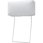 傷・汚れに強い 2人掛けソファ + スツール + ヘッドレスト1個セット 布張りタイプ (CS03 Nシールド 肘なし LGY/木脚MBR) 18枚目画像