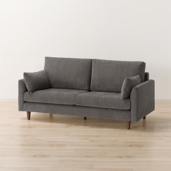 3人掛けソファ 布張りタイプ (CS03 両肘 DGY/木脚MBR) 7枚目画像