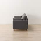 3人掛けソファ 布張りタイプ (CS03 両肘 DGY/木脚MBR) 10枚目画像