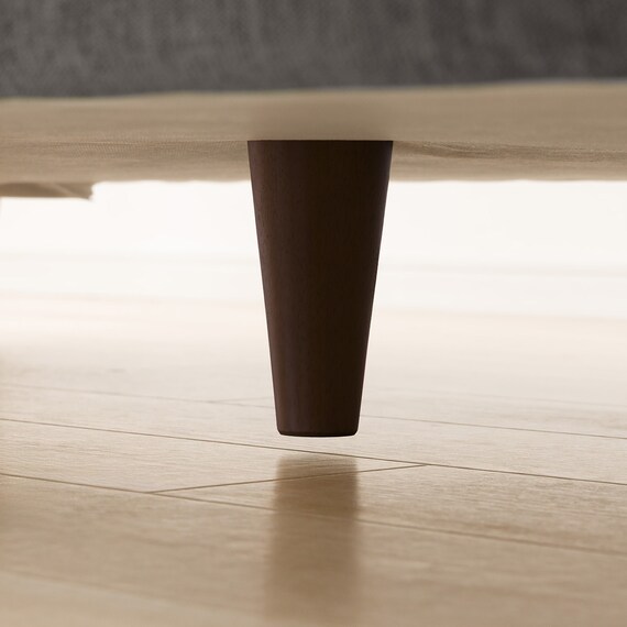 3人掛けソファ 布張りタイプ (CS03 両肘 DGY/木脚MBR) 15枚目画像