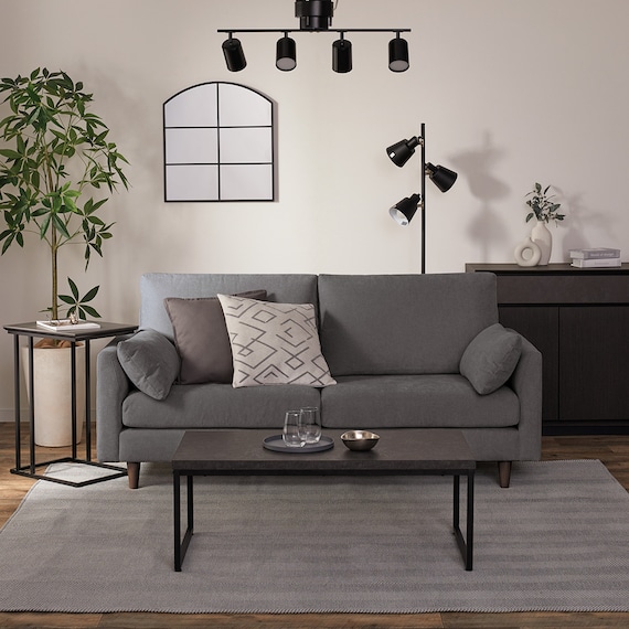 3人掛けソファ 布張りタイプ (CS03 両肘 DGY/木脚MBR) 19枚目画像