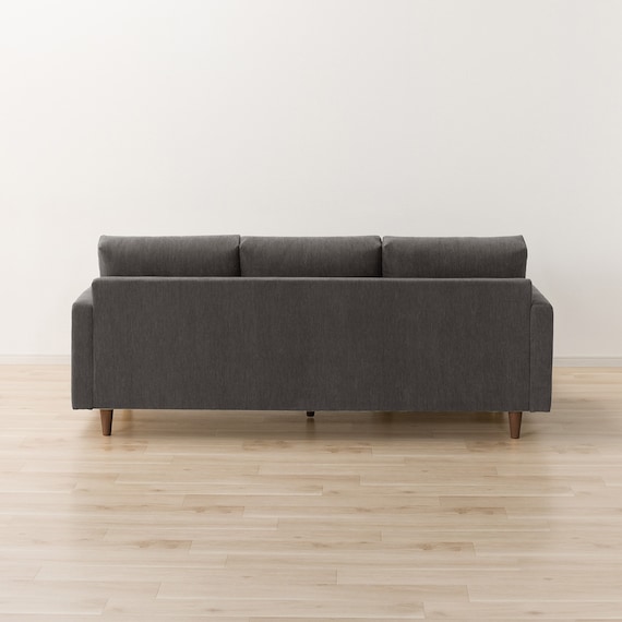 傷・汚れに強い カウチソファ 布張りタイプ (CS03 Nシールド DGY/木脚MBR) 13枚目画像